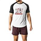Camiseta Raglan I love my Bull Terrier