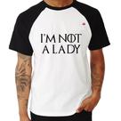 Camiseta Raglan I'm not a lady - Foca na Moda