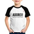 Camiseta Raglan Infantil Adorei! Mas não venho mais - Foca na Moda