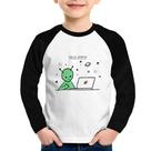 Camiseta Raglan Infantil Alien Hello World! Manga Longa - Foca na Moda Camiseta Raglan Infantil Alien Hello World! Manga Longa - Foca na Moda