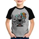 Camiseta Raglan Infantil Astronauta Chibi - Foca na Moda