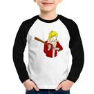 Camiseta Raglan Infantil Baseball Girl Manga Longa - Foca na Moda