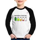 Camiseta Raglan Infantil Bateria Social Manga Longa - Foca na Moda Camiseta Raglan Infantil Bateria Social Manga Longa - Foca na Moda
