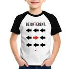 Camiseta Raglan Infantil Be Different - Foca na Moda