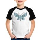 Camiseta Raglan Infantil Borboleta Abstrata - Foca na Moda