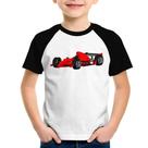Camiseta Raglan Infantil Carro de Corrida - Foca na Moda