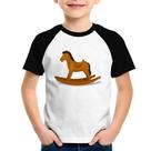 Camiseta Raglan Infantil Cavalinho De Pau - Foca na Moda