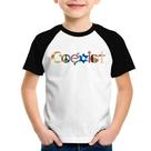 Camiseta Raglan Infantil Coexistência Pacífica - Foca na Moda