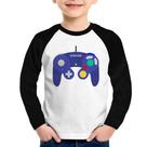 Camiseta Raglan Infantil Controle Retrô Vídeo Game Gamepad Manga Longa - Foca na Moda Camiseta Raglan Infantil Controle Retrô Vídeo Game Gamepad Manga Longa - Foca na Moda