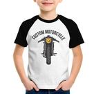 Camiseta Raglan Infantil Custom Motorcycle - Foca na Moda