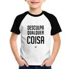 Camiseta Raglan Infantil Desculpa Qualquer Coisa - Foca na Moda Camiseta Raglan Infantil Desculpa Qualquer Coisa - Foca na Moda