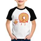 Camiseta Raglan Infantil Donuts - Foca na Moda