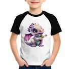 Camiseta Raglan Infantil Dragão Bebê - Foca na Moda