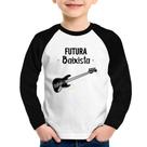 Camiseta Raglan Infantil Futura Baixista Manga Longa - Foca na Moda