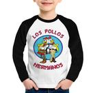 Camiseta Raglan Infantil Los Pollos Hermanos Manga Longa - Foca na Moda