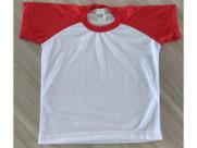 Camiseta Raglan Infantil Manga Curta Vermelho