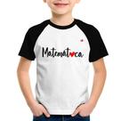 Camiseta Raglan Infantil Matemática por amor - Foca na Moda