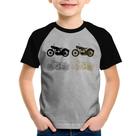 Camiseta Raglan Infantil Motorcycle Vector - Foca na Moda