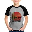 Camiseta Raglan Infantil Não me toque! - Foca na Moda