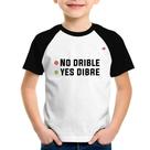 Camiseta Raglan Infantil No drible, yes dibre - Foca na Moda