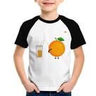 Camiseta Raglan Infantil Peeing Orange - Foca na Moda Camiseta Raglan Infantil Peeing Orange - Foca na Moda