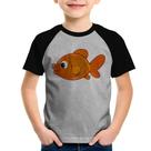 Camiseta Raglan Infantil Peixinho Brinquedo - Foca na Moda