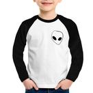 Camiseta Raglan Infantil Pocket Alien Manga Longa - Foca na Moda Camiseta Raglan Infantil Pocket Alien Manga Longa - Foca na Moda