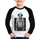 Camiseta Raglan Infantil Que que foi, que que foi, que que há Manga Longa - Foca na Moda
