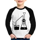 Camiseta Raglan Infantil Química Erlenmeyer e Bequer Manga Longa - Foca na Moda Camiseta Raglan Infantil Química Erlenmeyer e Bequer Manga Longa - Foca na Moda