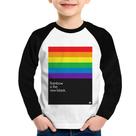 Camiseta Raglan Infantil Rainbow is the new black Manga Longa - Foca na Moda Camiseta Raglan Infantil Rainbow is the new black Manga Longa - Foca na Moda