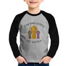 Camiseta Raglan Infantil Se fere minha existência, serei resistência Manga Longa - Foca na Moda