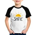 Camiseta Raglan Infantil Shine - Foca na Moda
