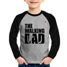 Camiseta Raglan Infantil The Walking Dad Paródia Meme Manga Longa - Foca na Moda