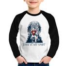 Camiseta Raglan Infantil This Is My Spot Manga Longa - Foca na Moda