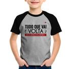 Camiseta Raglan Infantil Tudo que vai volta, isso te assusta ou te conforta - Foca na Moda Camiseta Raglan Infantil Tudo que vai volta, isso te assusta ou te conforta - Foca na Moda