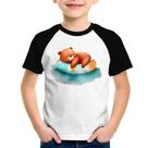 Camiseta Raglan Infantil Ursinho Teddy Relaxando Na Piscina - Foca na Moda Camiseta Raglan Infantil Ursinho Teddy Relaxando Na Piscina - Foca na Moda