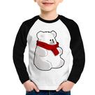 Camiseta Raglan Infantil Urso Polar Manga Longa - Foca na Moda Camiseta Raglan Infantil Urso Polar Manga Longa - Foca na Moda