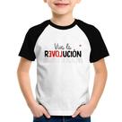 Camiseta Raglan Infantil Viva la Revolución - Foca na Moda Camiseta Raglan Infantil Viva la Revolución - Foca na Moda