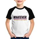 Camiseta Raglan Infantil Whatever - Foca na Moda Camiseta Raglan Infantil Whatever - Foca na Moda
