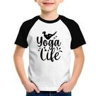 Camiseta Raglan Infantil Yoga Life - Foca na Moda