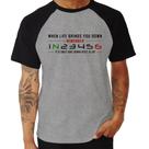 Camiseta Raglan It's Only One Down Rest Is Up - Foca na Moda