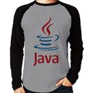 Camiseta Raglan Java Café Manga Longa - Foca na Moda Camiseta Raglan Java Café Manga Longa - Foca na Moda