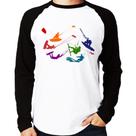 Camiseta Raglan Kite Surf Freestyle Manga Longa - Foca na Moda Camiseta Raglan Kite Surf Freestyle Manga Longa - Foca na Moda