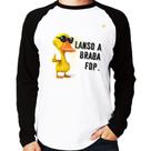 Camiseta Raglan Lanso a braba fdp Manga Longa - Foca na Moda