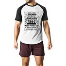 Camiseta Raglan Legends Were Born JAN-1964