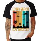 Camiseta Raglan Long Beach Los Angeles - Foca na Moda