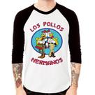 Camiseta Raglan Los Pollos Hermanos Manga 3/4 - Foca na Moda