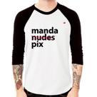 Camiseta Raglan Manda PIX Manga 3/4 - Foca na Moda