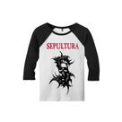 Camiseta Raglan Manga 3/4 Masculina Sepultura Metal