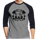 Camiseta Raglan Meet Me At The Bar Manga 3/4 - Foca na Moda